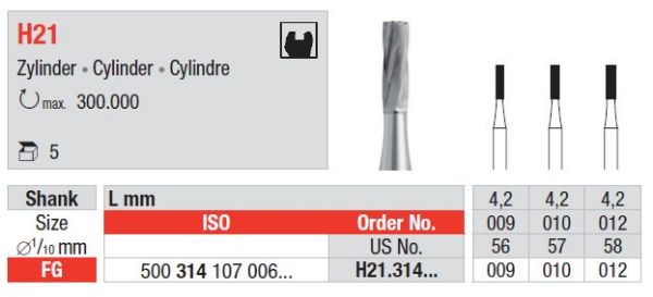 Metallbor H21 FG 012