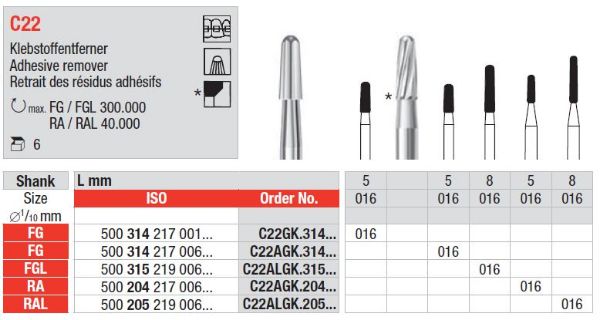 Metallbor C22 AGK RA 016