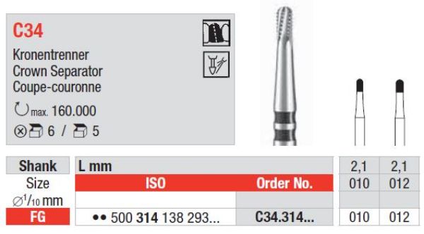 Metallbor C34 FG 010