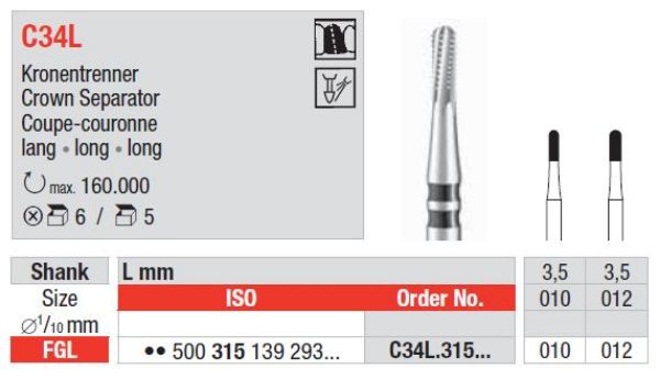 Metallbor C34L FGL 010