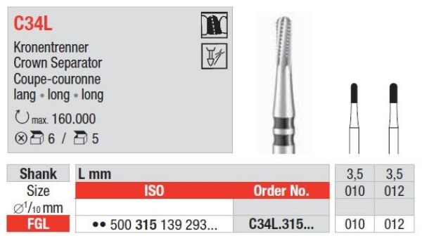 Metallbor C34L FGL 012