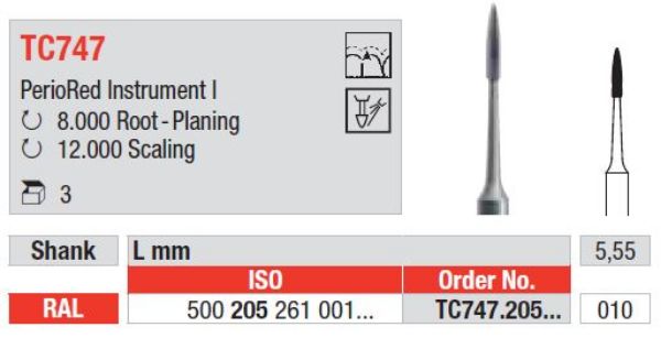 PerioRed metall bor TC747 RAL 010