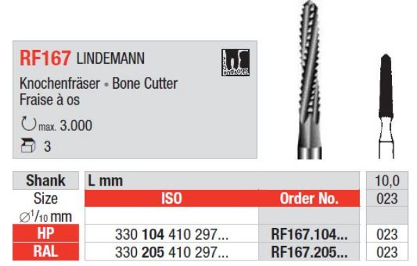 Kirurgisk bor RF167 HP 023