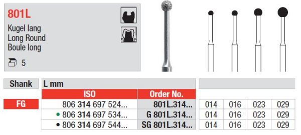 Diamant bor 801L FG 023