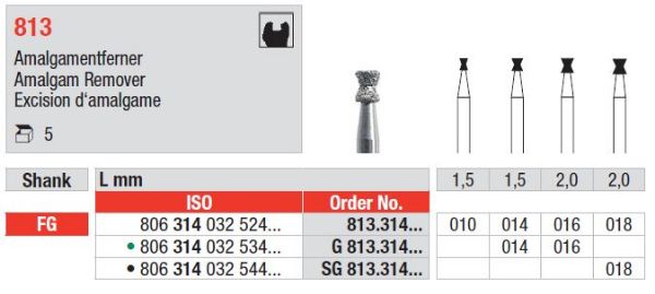 Diamant bor 813 FG 016