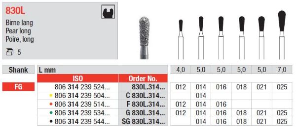 Diamant bor C830L FG 014