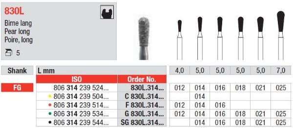 Diamant bor G830L FG 021