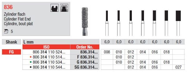 Diamant bor 836 FG 010