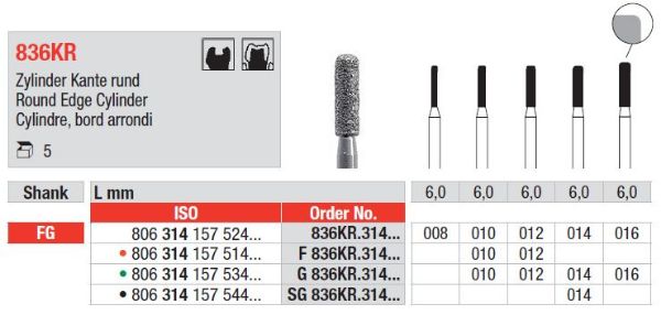 Diamant bor 836KR FG 016