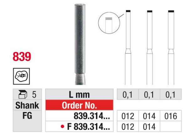 Diamant bor 839 FG 012