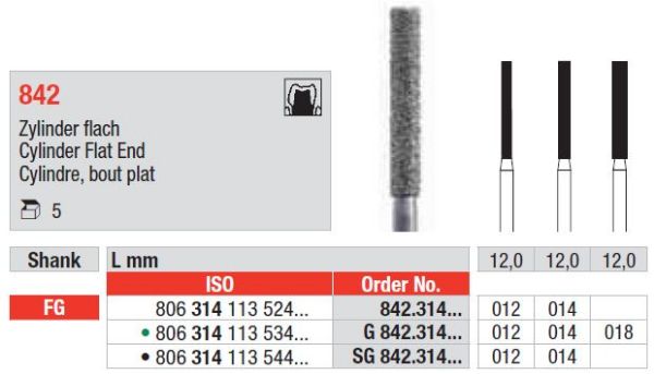 Diamant bor 842 FG 012