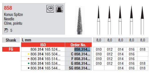 Diamant bor 858 FG 014