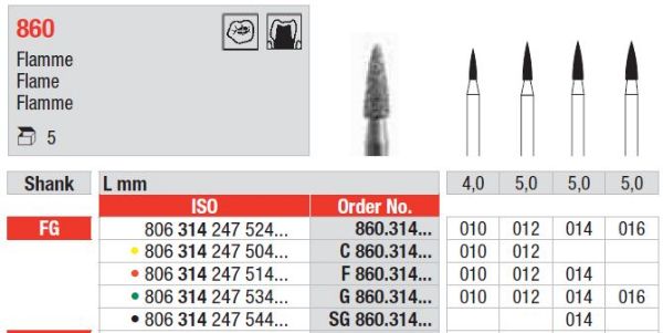 Diamant bor F860 FG 012