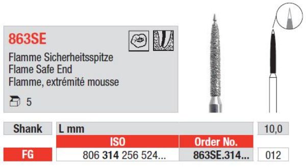 Diamant bor 863SE FG 012