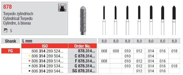 Diamant bor 878 FG 009