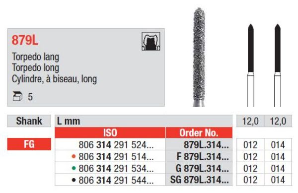Diamant bor G879L FG 012