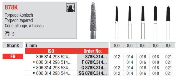 Diamant bor SG878K FG 018