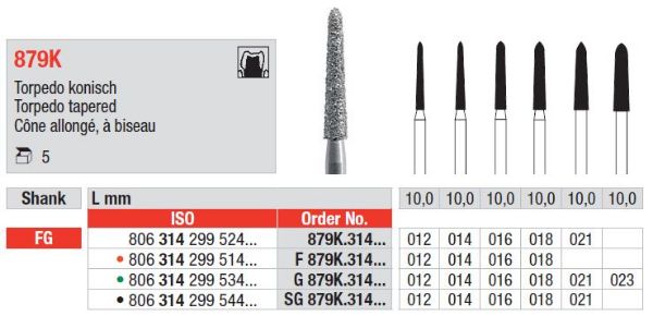 Diamant bor SG879K FG 018