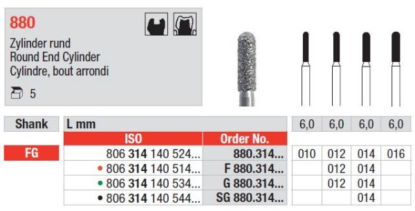 Diamant bor G880 FG 012