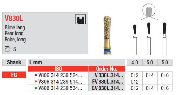Diacut Diamant bor GV830L FG 014
