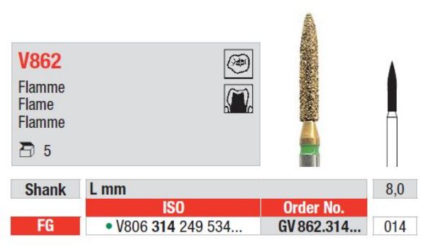 Diacut Diamant bor GV862 FG 014
