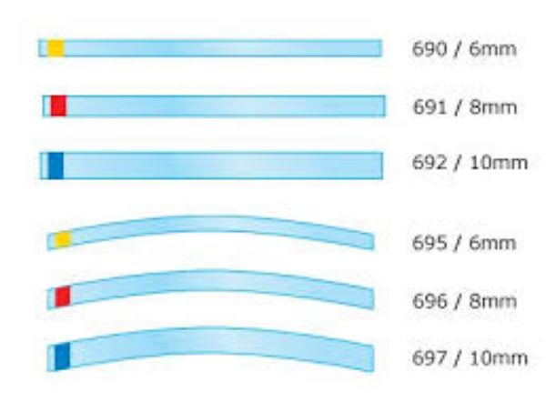 Hawe plaststrips rette. rød ende 691
