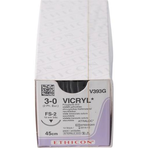 Sutur V393G vicryltråd 3-0 45cm natur FS-2