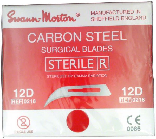 Swann-Morton sterile blade  nr.12D  0218