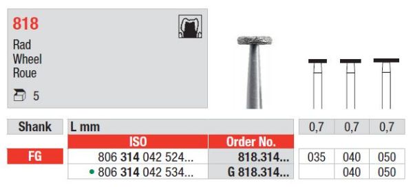 Diamant bor G818 FG 050