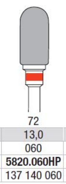 Hardmetall Freser Fig.72 5820.060HP