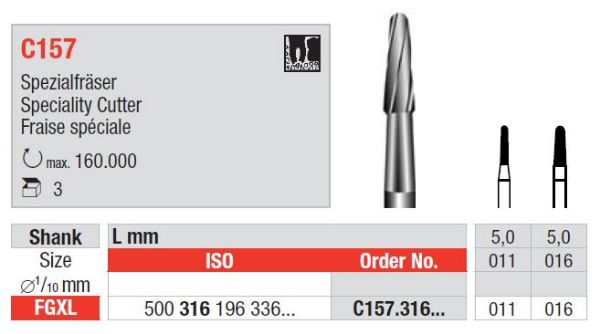 Kirurgisk bor C157 FGXL 011