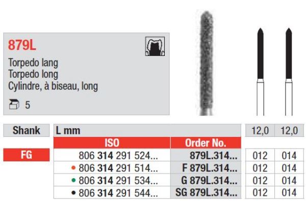 Diamant bor SG879L FG 012
