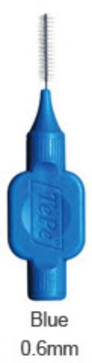 TePe mellomrumsbørste-klinikk blå str 3 0,6mm
