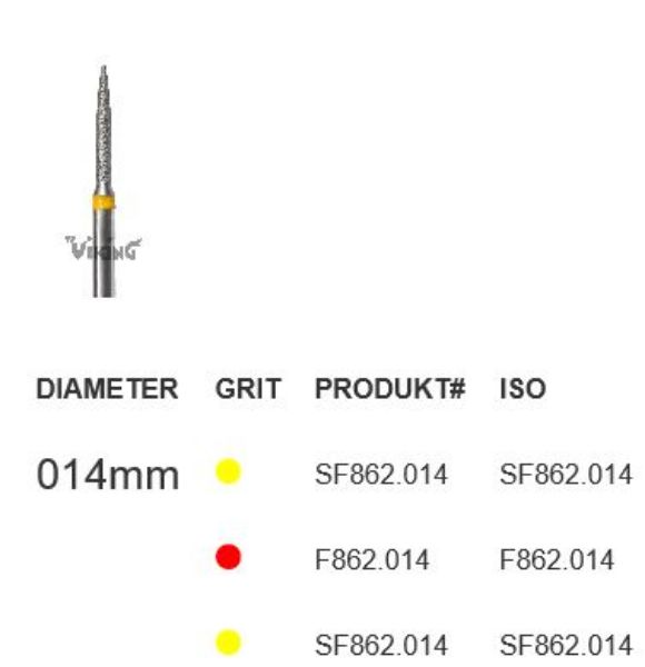 Diamant bor Viking F862 014 FG flamme
