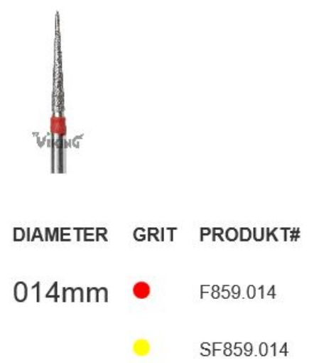 Diamant bor Viking SF859 014 FG spiss flamme