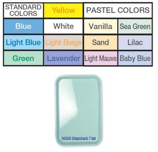 Premium bakke flat plast white