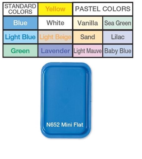 Premium bakke flat mini plast lightblue