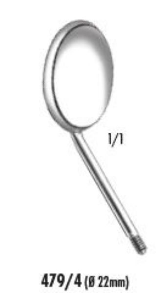 CM Rhodium  mundspeil 22 mm 479/4