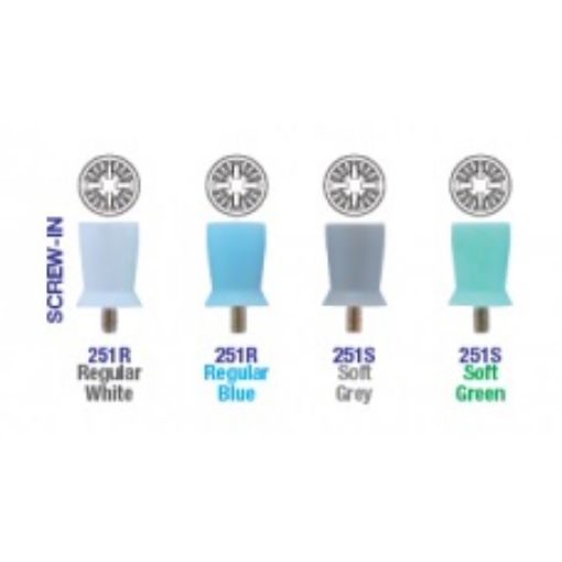 Prophy Cups Latex free 18251R blue Screwin 221, 100 stk Dental Direct