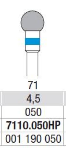 Hardmetall Freser Fig.71. 7110.050HP