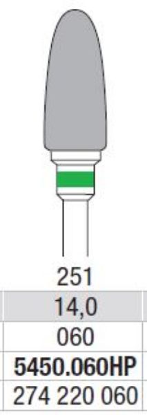 Hardmetall Freser Fig.251. 5450.060HP