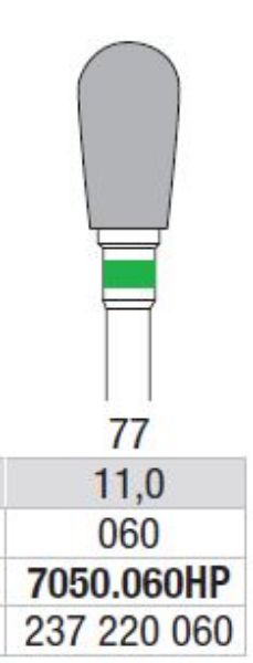 Hardmetall Freser Fig.77. 7050.060HP