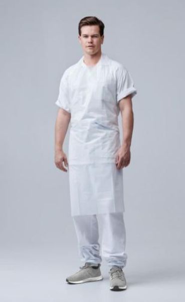 Engangsforkle hvit 30my u/erme 130 x 130 cm