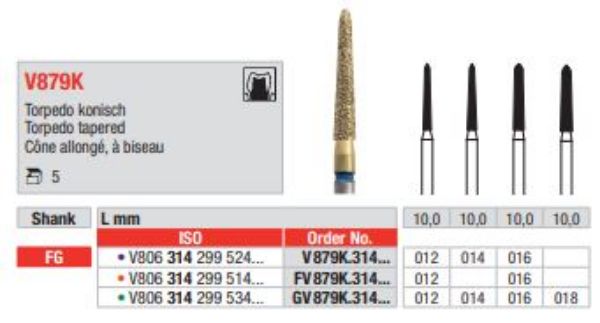 Diacut Diamant bor GV830L FG 012