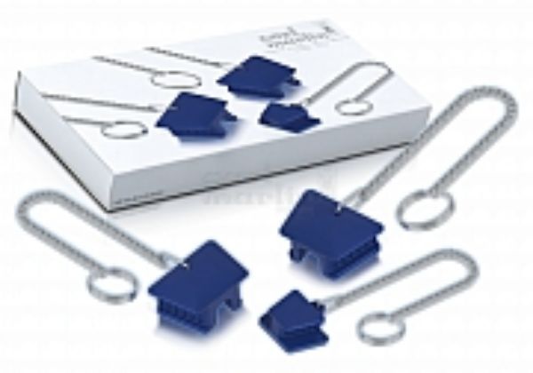 CM Bitekloss silikone med kjede 515- set- bl