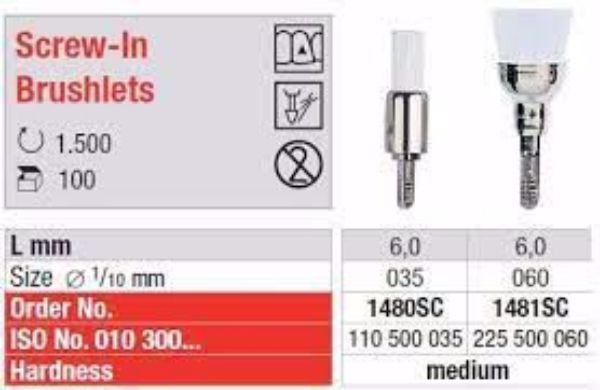 Screw-in brushlets 1481SC