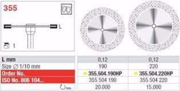 Diamond Discs 355 504 190HP