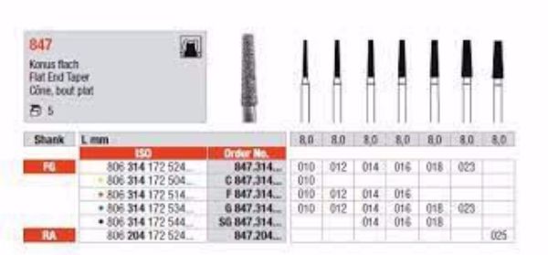 Diamant bor 847 FG 014 