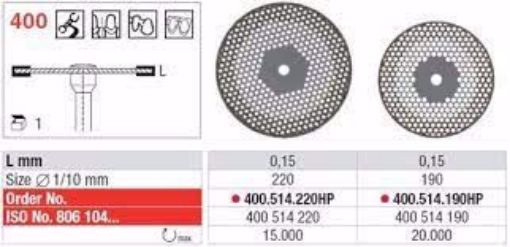 Diamant bor disc 400.514.190HP