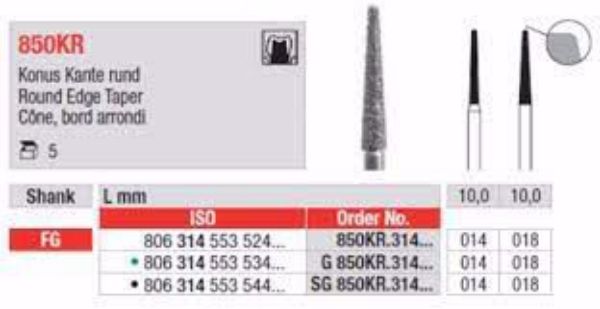Diamant bor 850KR FG 014 